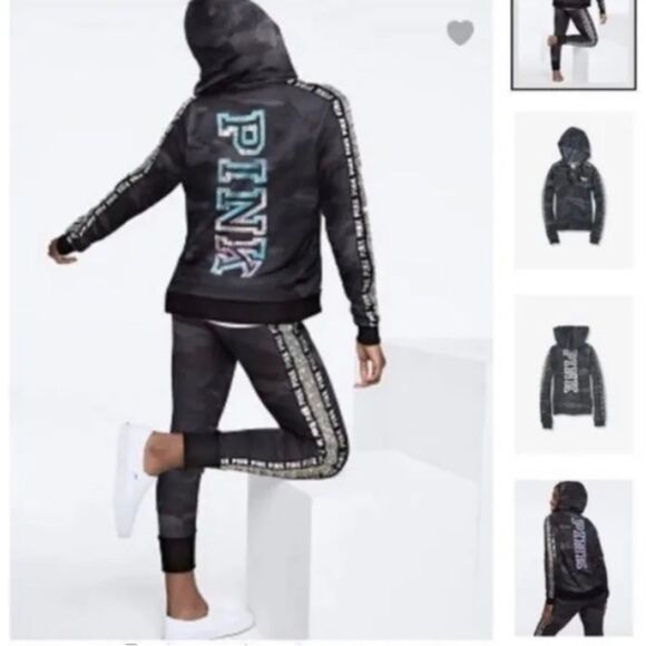 VS PINK CAMO BLING OUTFIT SET XS - Picture 2 of 12